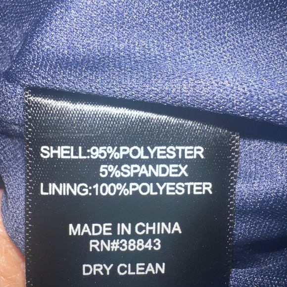 Sam Edelman Drape Neck Ruched Slim Asymmetric  Dress Navy - Picture 11 of 14